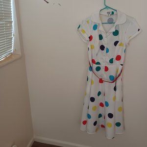 Polka Dot Shirtwaist Dress by Unique Vintage